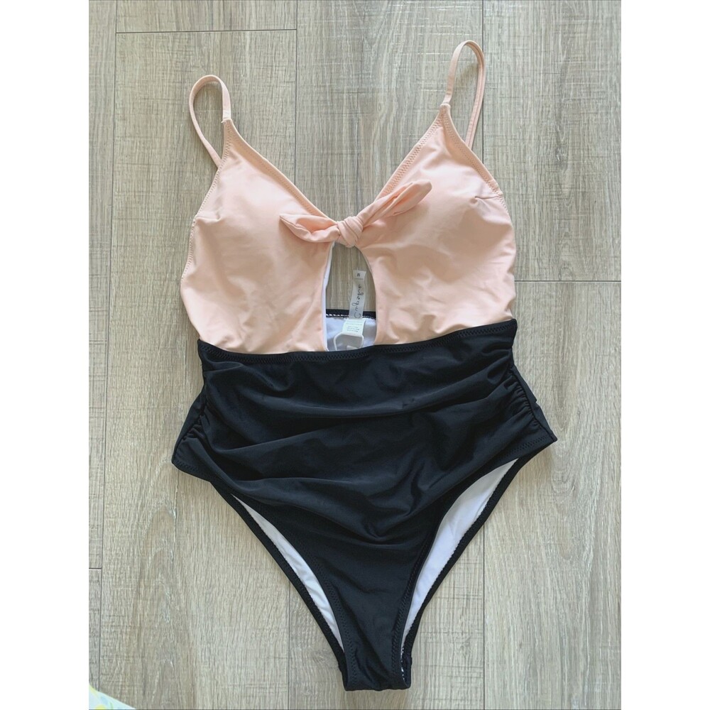 Cupshe One Piece Swimsuit Front Tie Padded Womens M